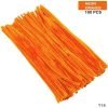 Orange Pipe Cleaners for Craft & Bouquet | 100 Pc Pack