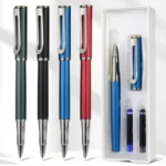 (Buy 1 Get 1 Free ) Luxea Metal Clip Pen – Smooth Writing Pen with Comfortable Grip I Premium Fountain Pen