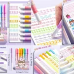 Dual Side Roller pen With color pen l pack of 8 pens