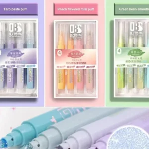 (Buy 1 Get 1 FREE) Glittery Dreamy Pastel highlighter (Pack of 4 HIGHLIGHTERS) I Gradual toned Highlighters I Pastel Mildliners